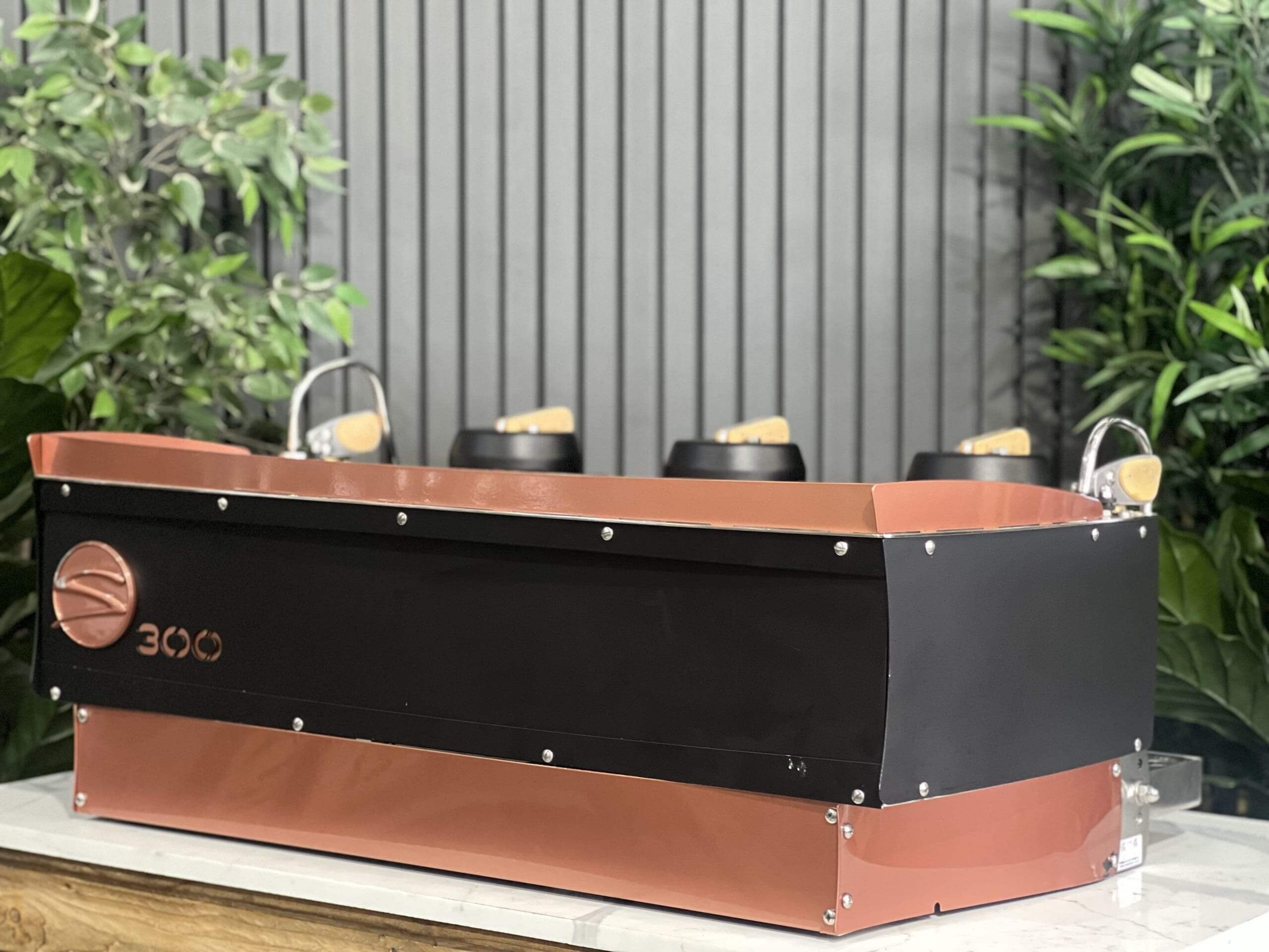 Synesso S300 Timber Accents Black - 3 Group Commercial Espresso Machine - Copper