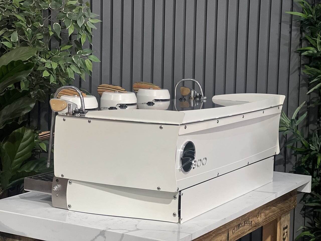 Synesso S300 White w Accents - 3 Group Commercial Espresso Machine - Timber