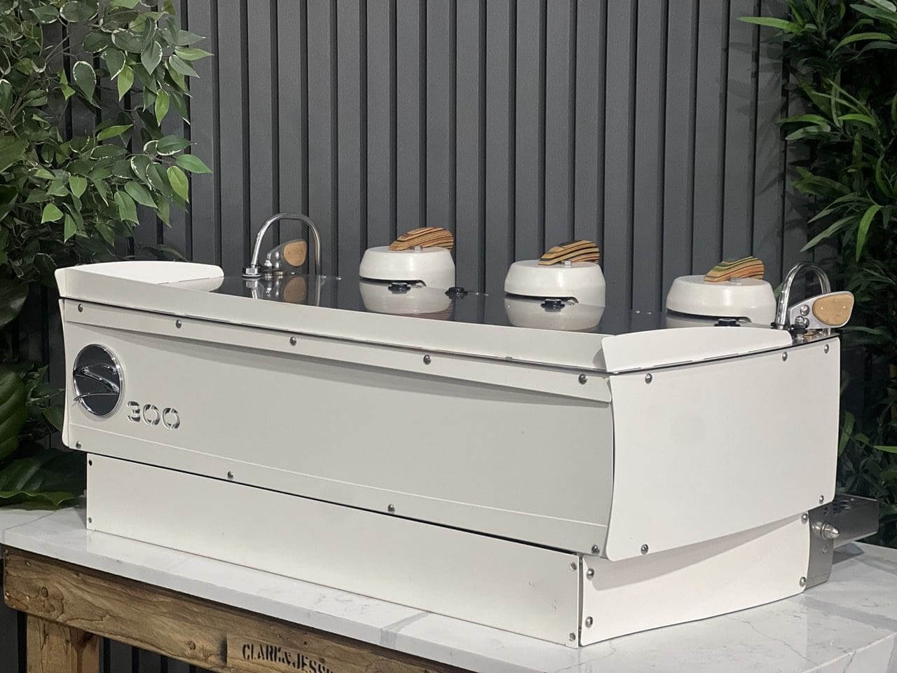 Synesso S300 White w Accents - 3 Group Commercial Espresso Machine - Timber