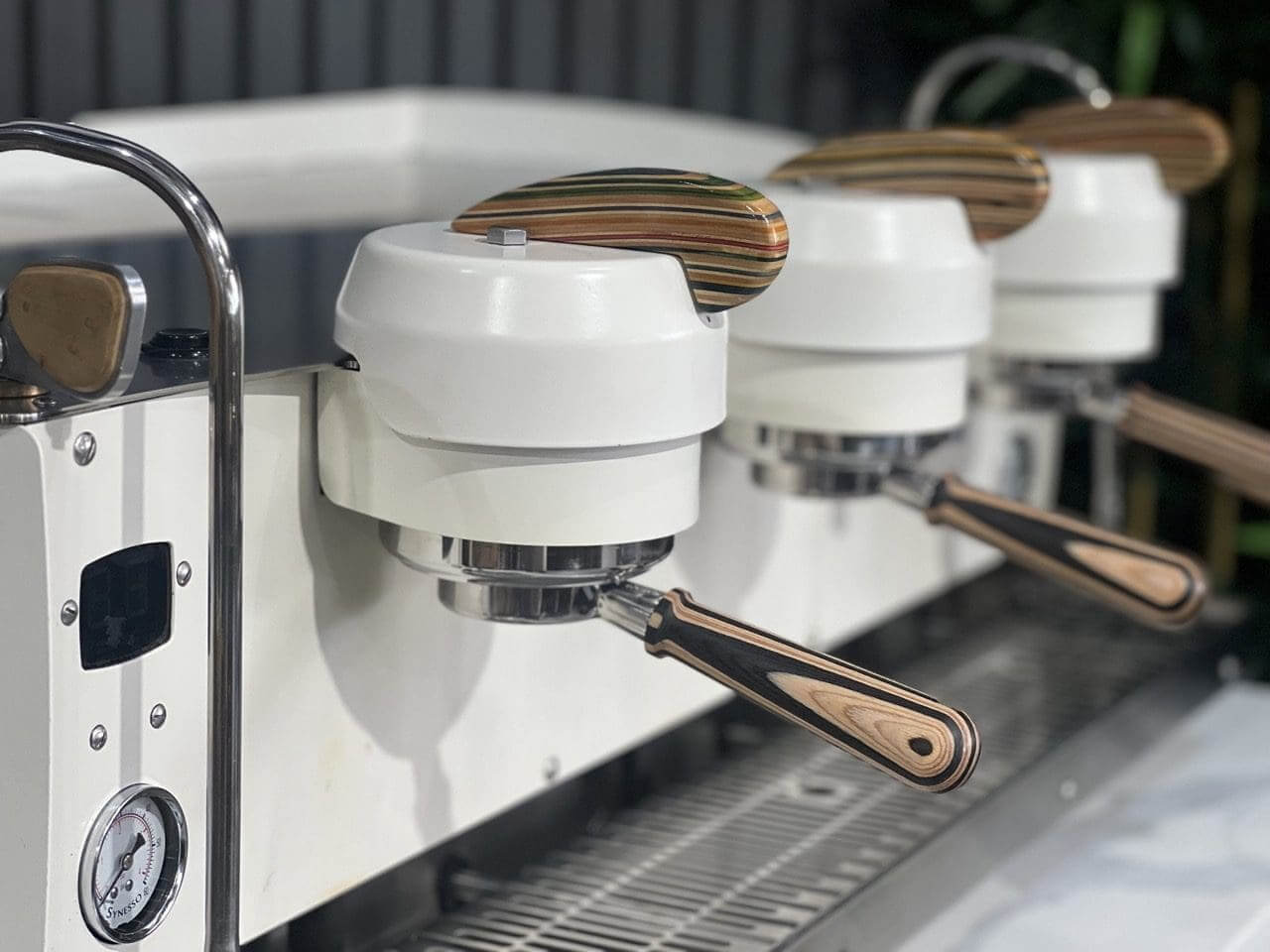 Synesso S300 White w Accents - 3 Group Commercial Espresso Machine - Timber