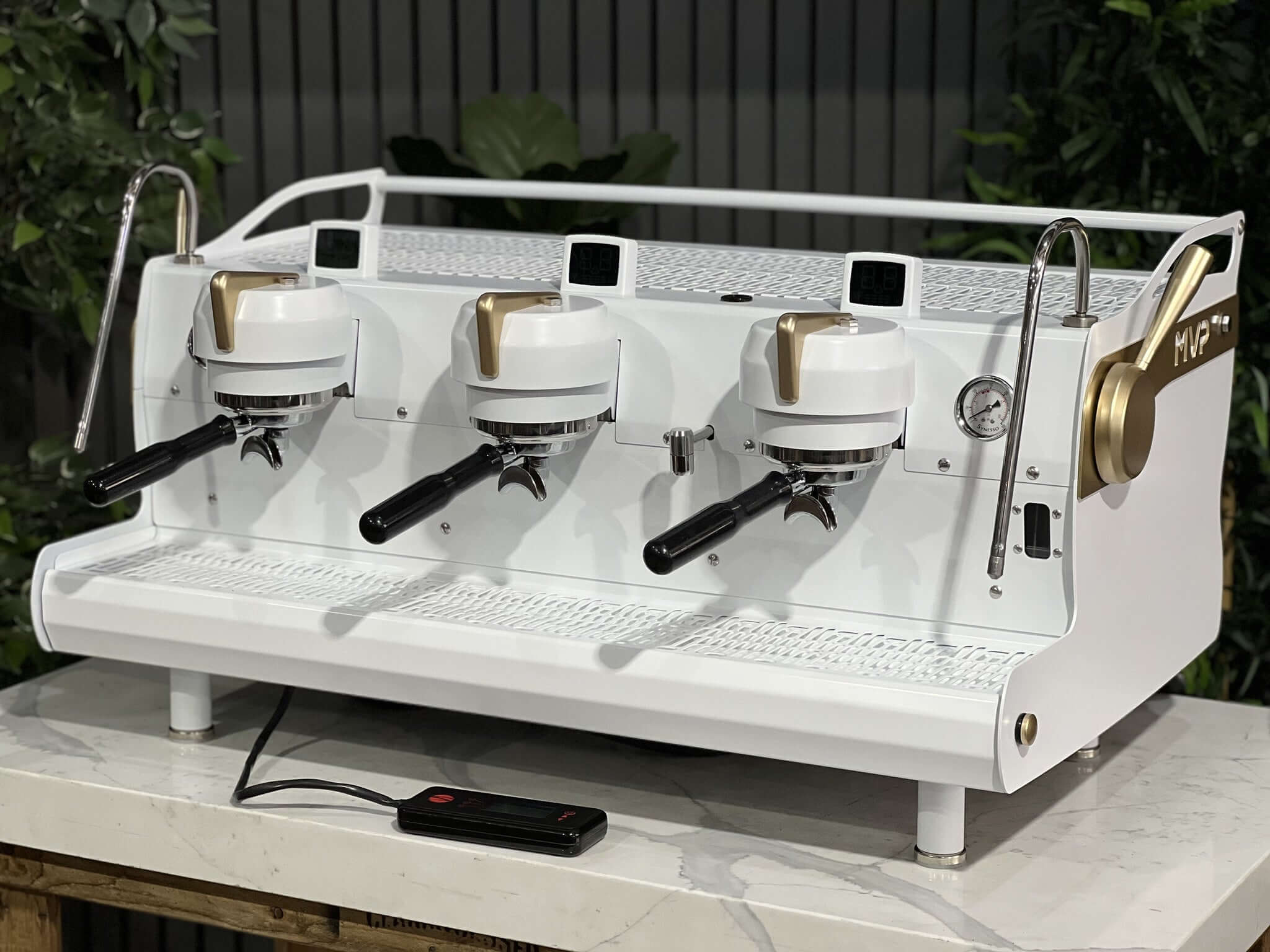 Synesso MVP White - 3 Group Commercial Espresso Machine - Gold