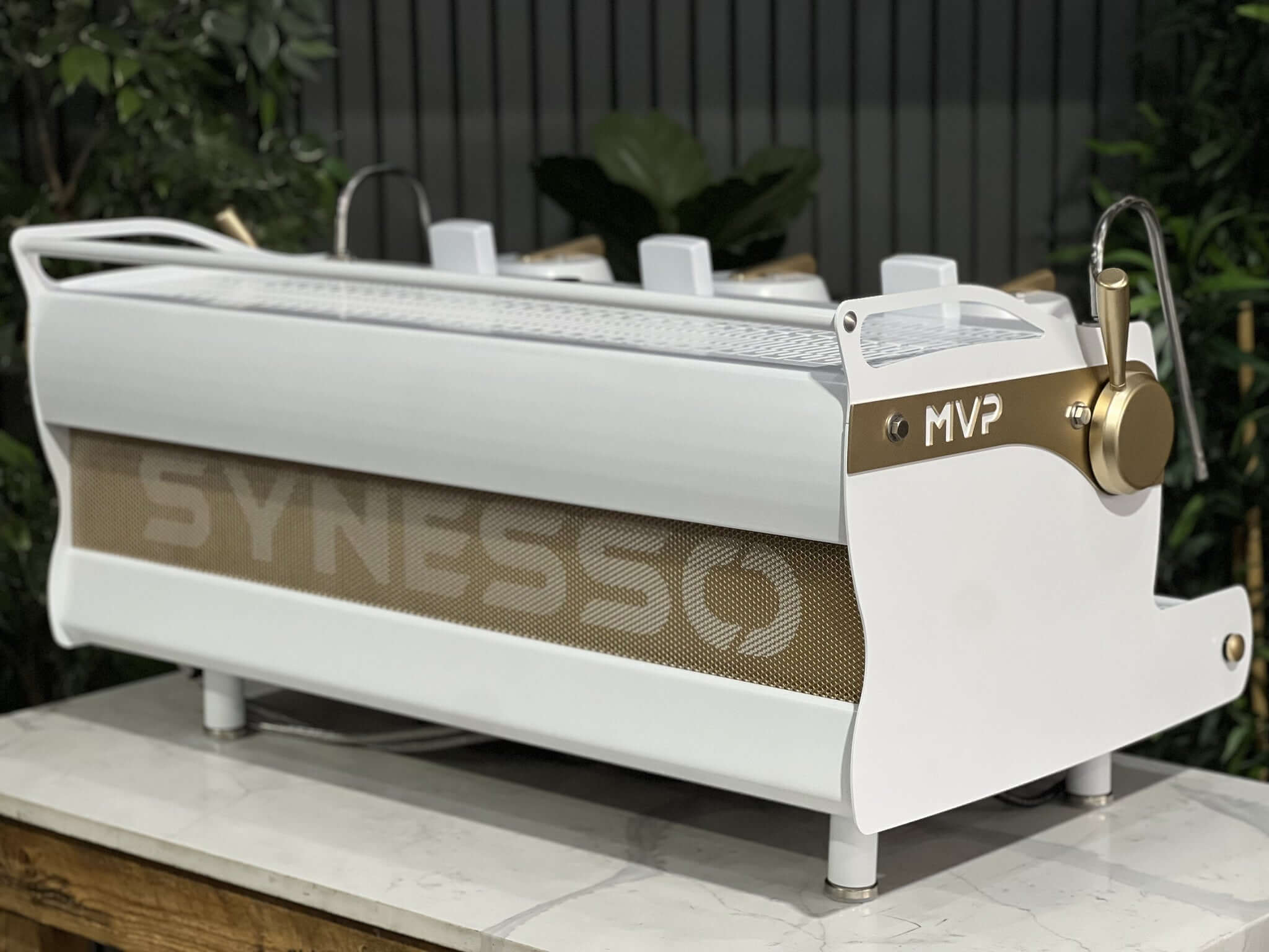Synesso MVP White - 3 Group Commercial Espresso Machine - Gold