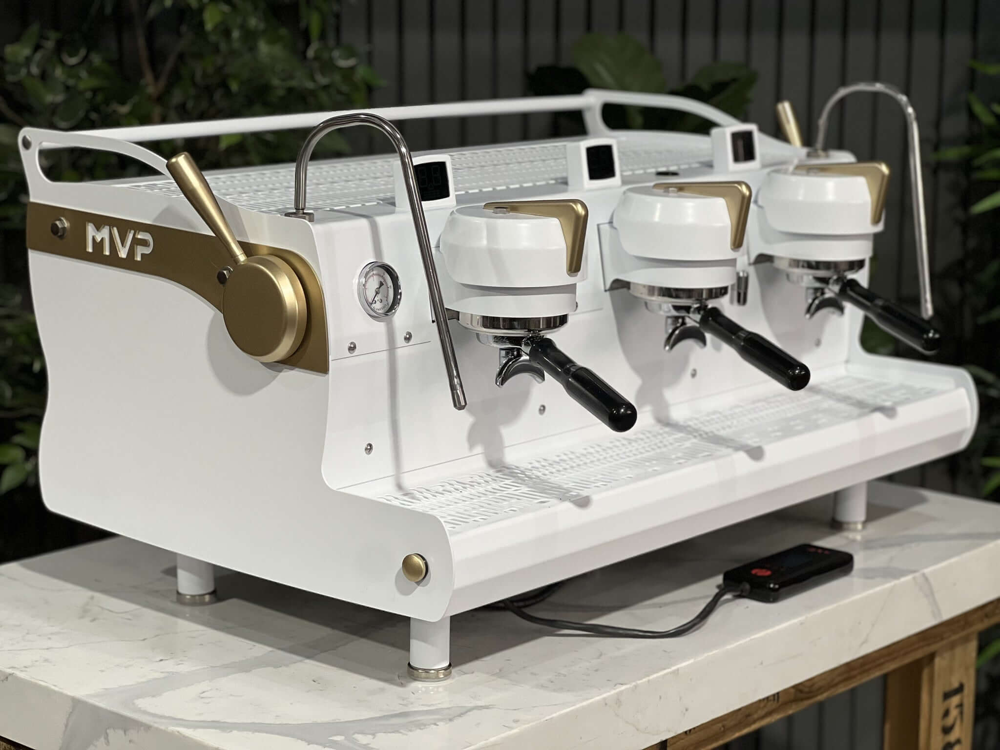 Synesso MVP White - 3 Group Commercial Espresso Machine - Gold
