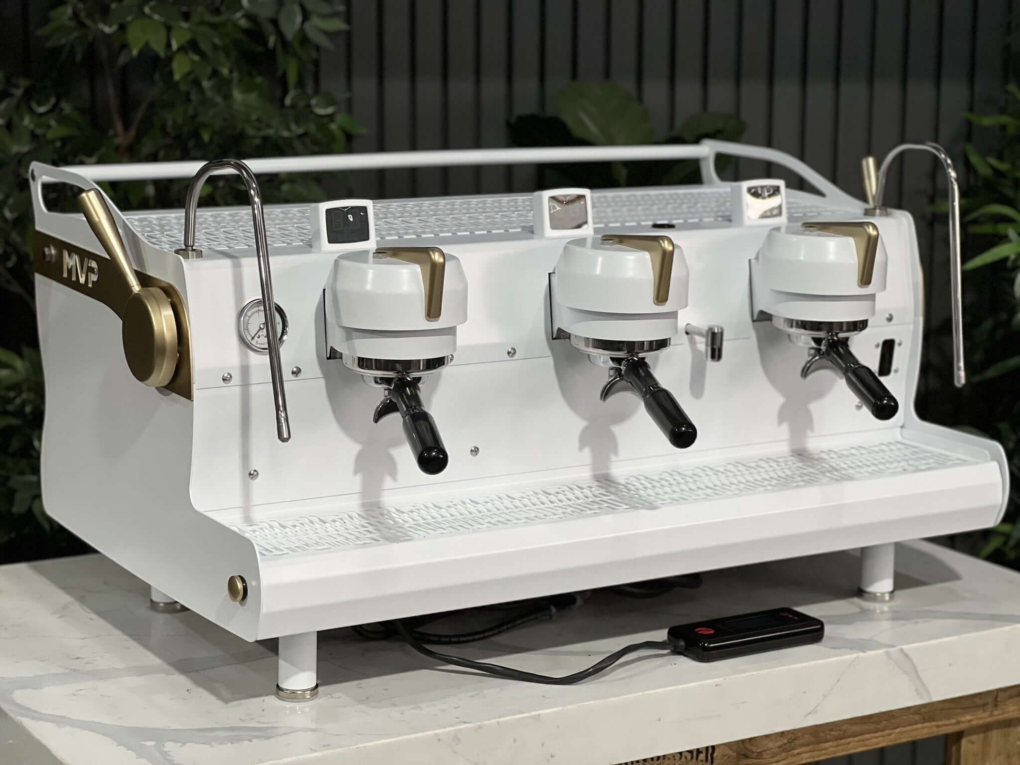Synesso MVP White - 3 Group Commercial Espresso Machine - Gold