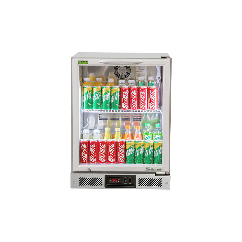 Turbo Air 2 Swing Glass Door Back Bar Fridge - Black Trim