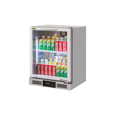 Turbo Air 2 Swing Glass Door Back Bar Fridge - Black Trim