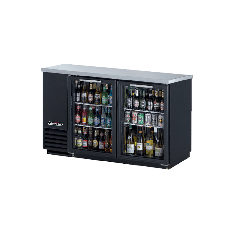 Turbo Air Glass 2 Door Back Bar Fridge - TBB-2SGD