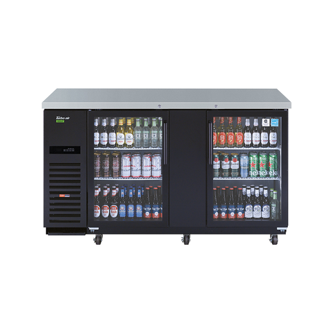 Turbo Air Glass 2 Door Back Bar Fridge - TBB-3SGD