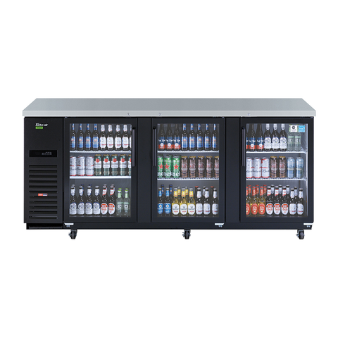 Turbo Air Glass 3 Door Back Bar Fridge