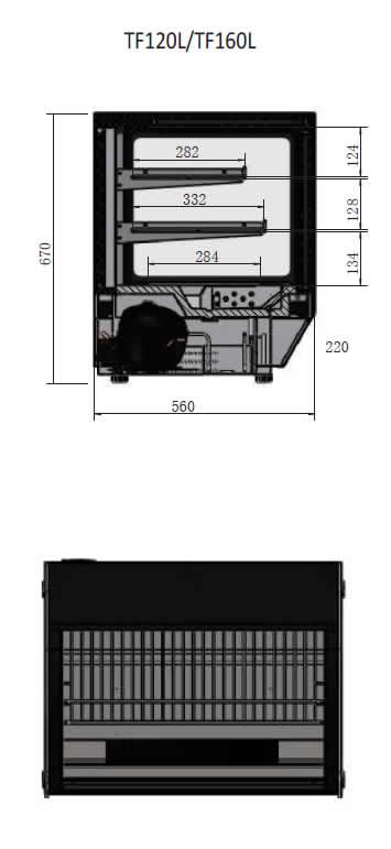 Atosa Countertop Square Cake Showcase 900mm