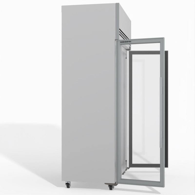 TMF1000N-A Ice 2 1 Glass Door Upright Display or Storage Freezer