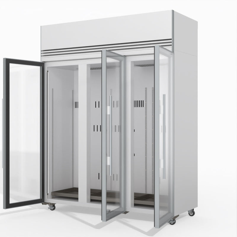 Skope TMF1500N-A Ice 3 Glass Door Upright Display or Storage Freezer