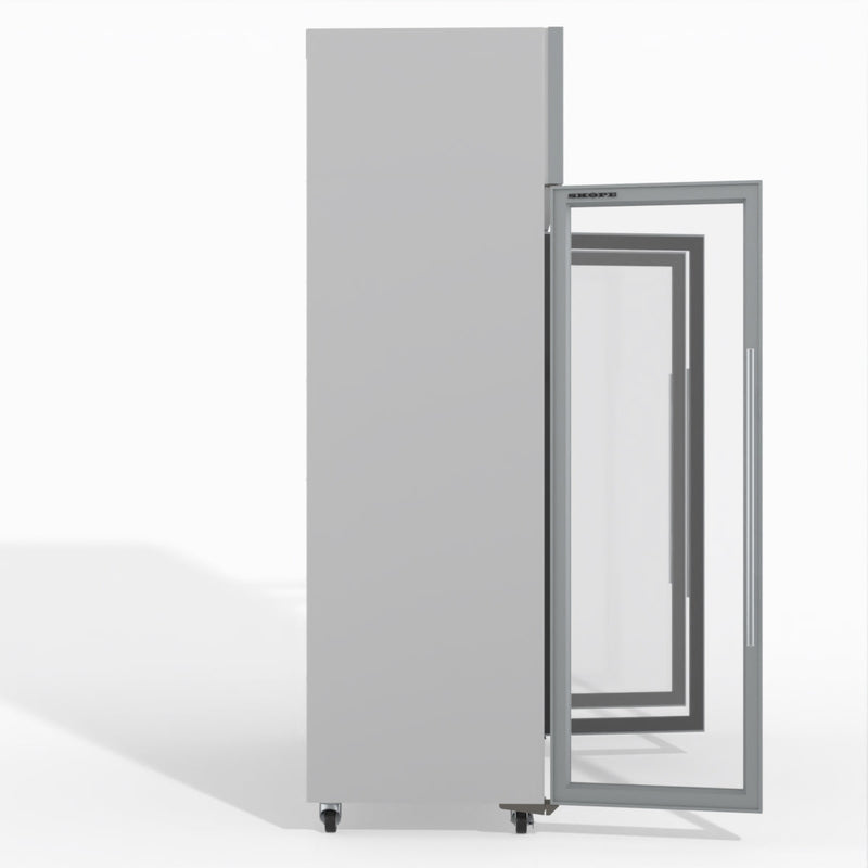 Skope TMF1500N-A Ice 3 Glass Door Upright Display or Storage Freezer