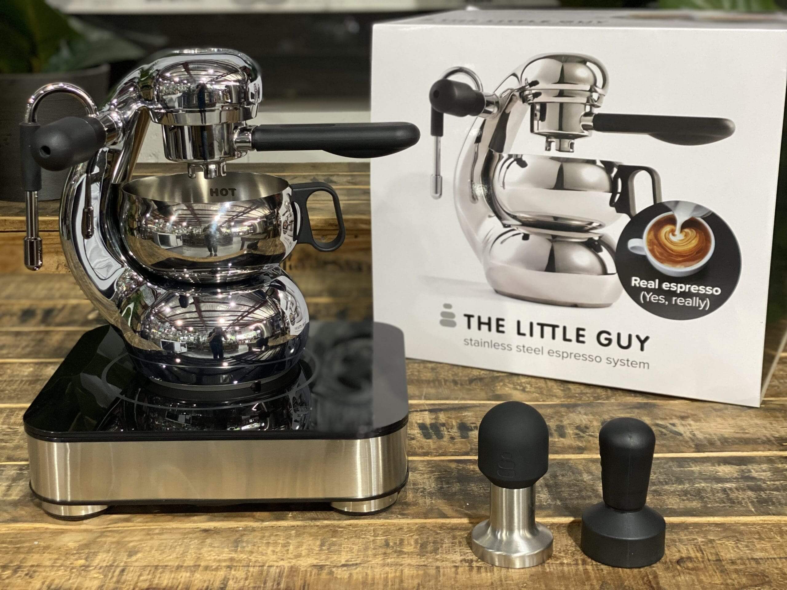 The Little Guy With Induction Base & Tamper - Stainless