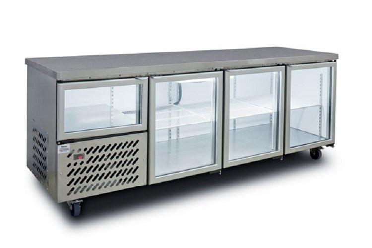 Anvil 3 Glass Door Underbench Door Fridge