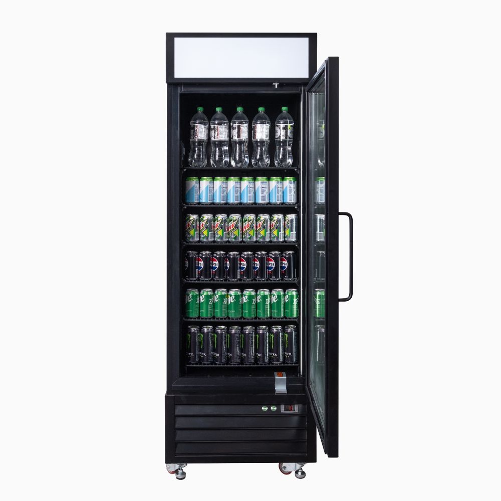Bromic Upright Display Fridge 546L - 1 Door - Flat Glass - Lightbox UC0550GDL-NR