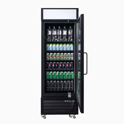 Bromic Upright Display Fridge 546L - 1 Door - Flat Glass - Lightbox UC0550GDL-NR