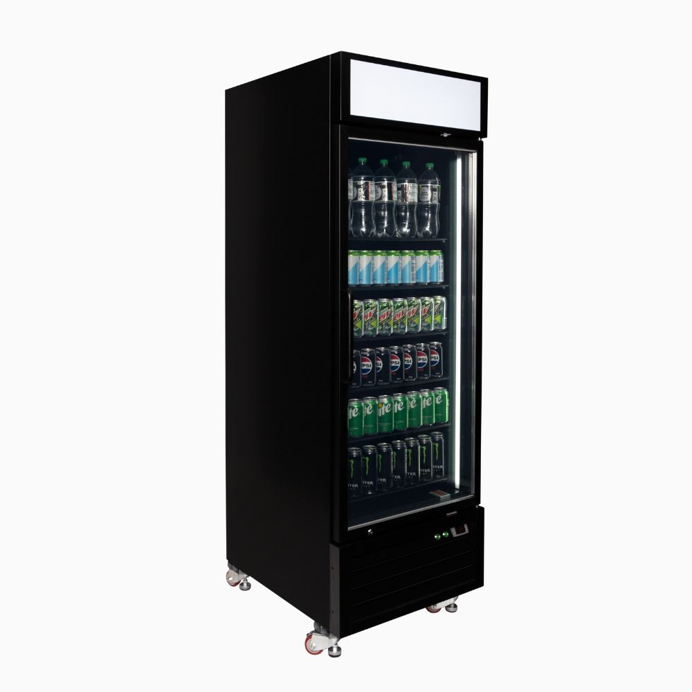 Bromic Upright Display Fridge 546L - 1 Door - Flat Glass - Lightbox UC0550GDL-NR