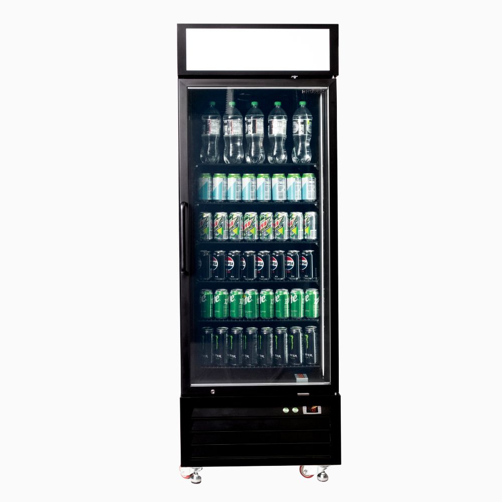 Bromic Upright Display Fridge 546L - 1 Door - Flat Glass - Lightbox UC0550GDL-NR