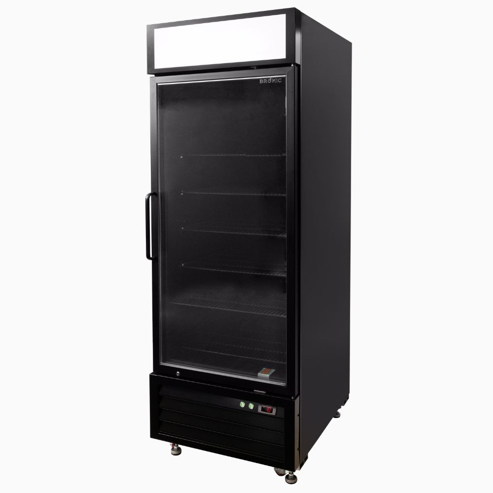 Bromic Upright Display Freezer 546L - 1 Door - Flat Glass - Lightbox UF0550GDL-NR