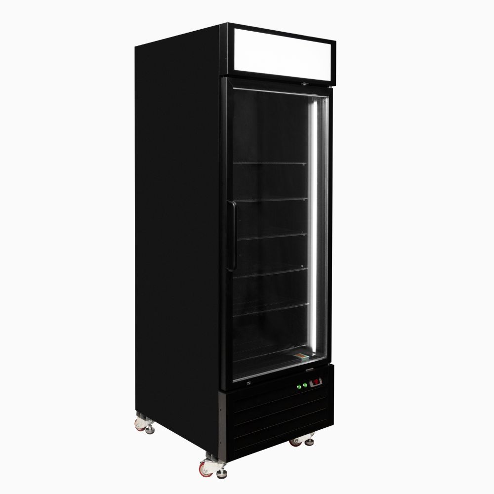 Bromic Upright Display Fridge 546L - 1 Door - Flat Glass - Lightbox UC0550GDL-NR
