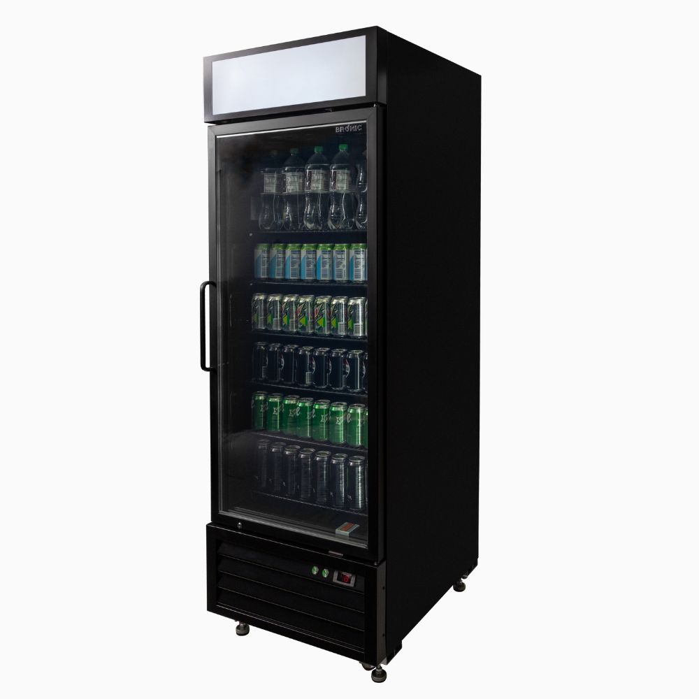 Bromic Upright Display Fridge 546L - 1 Door - Flat Glass - Lightbox UC0550GDL-NR