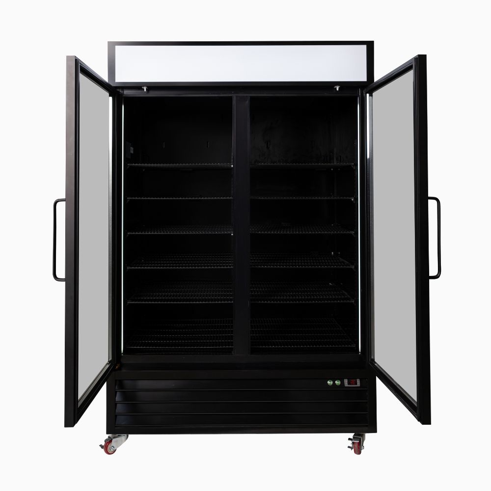 Bromic Upright Display Fridge 1266L - 2 Door - Flat Glass - Lightbox UC1250GDL-NR