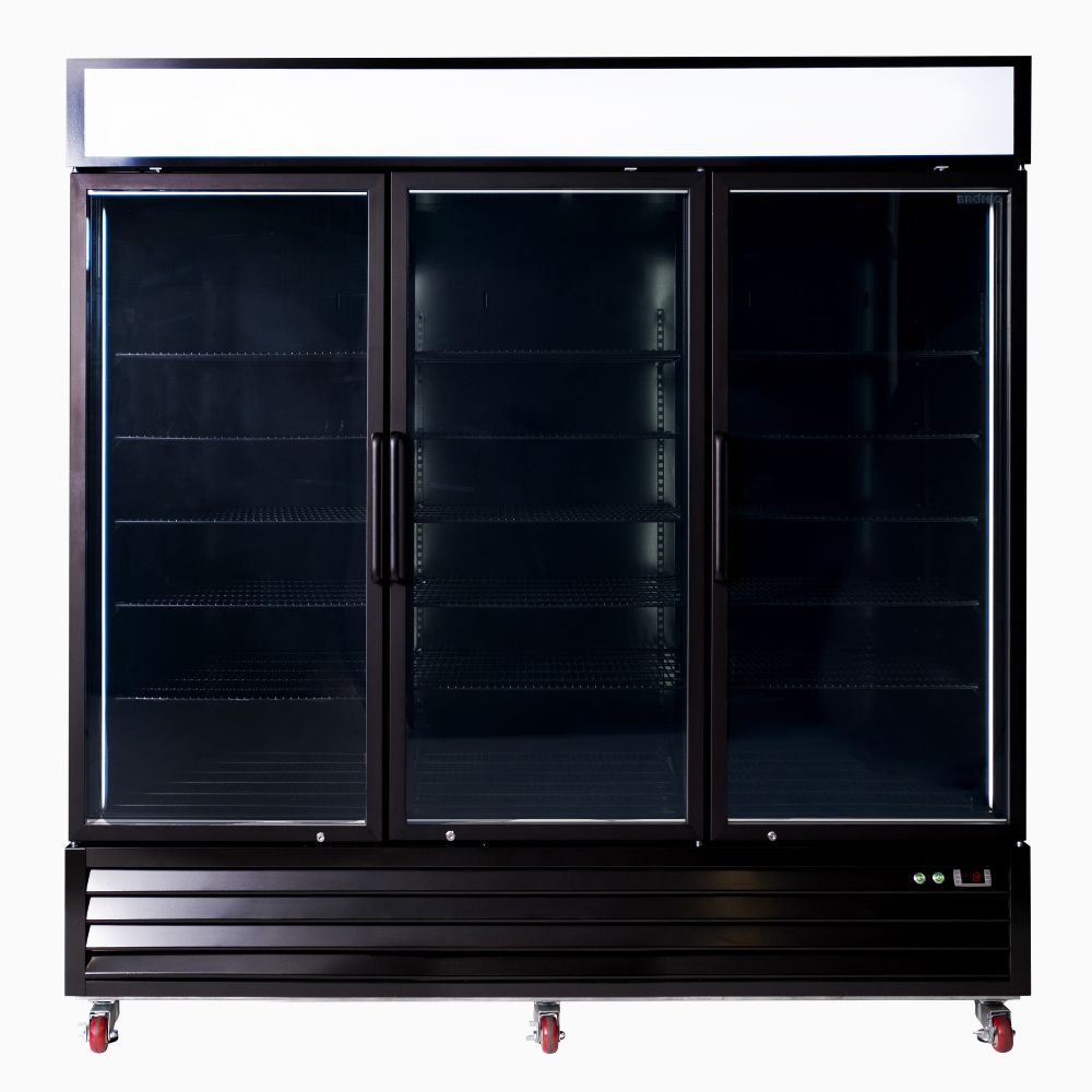 Bromic Upright Display Fridge 1980L - 3 Door - Flat Glass - Lightbox UC1980GDL-NR