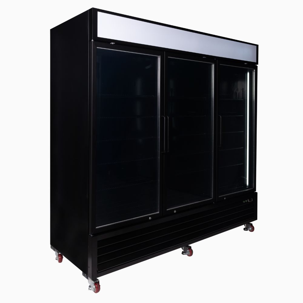 Bromic Upright Display Fridge 1980L - 3 Door - Flat Glass - Lightbox UC1980GDL-NR