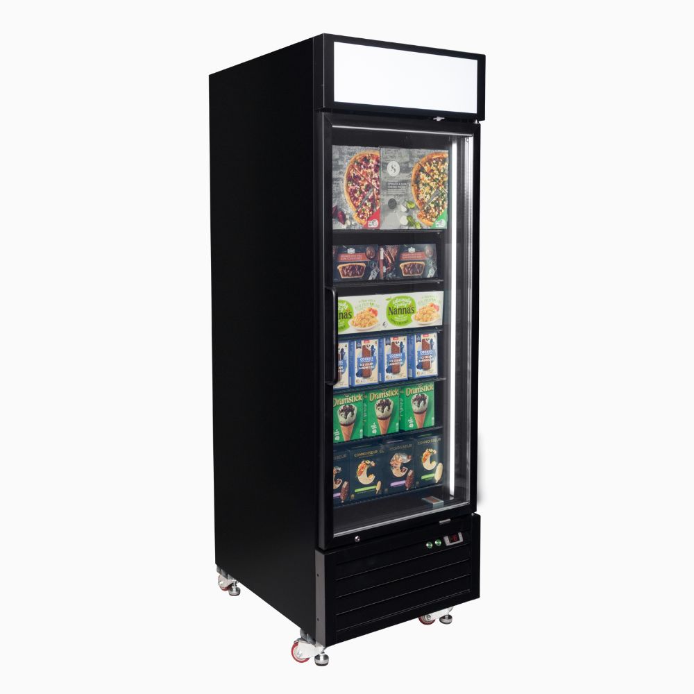 Bromic Upright Display Freezer 546L - 1 Door - Flat Glass - Lightbox UF0550GDL-NR