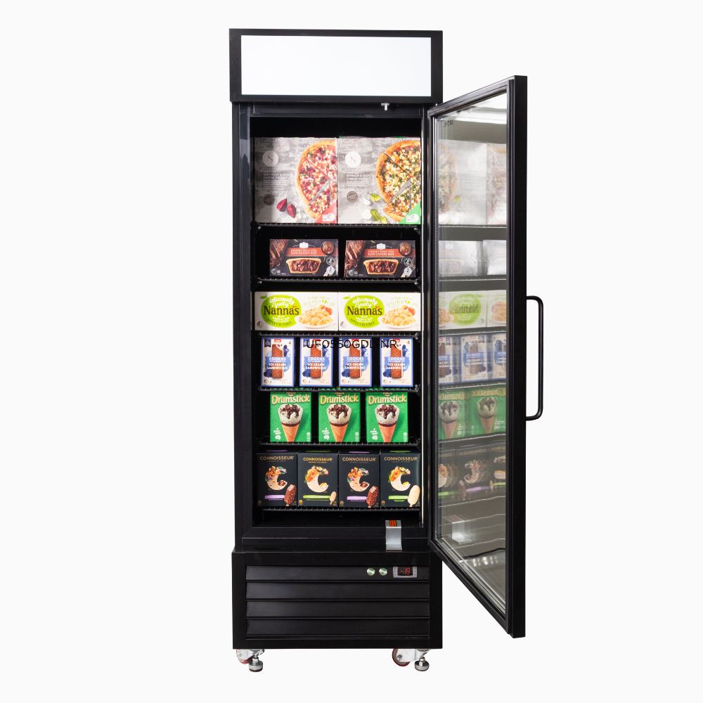 Bromic Upright Display Freezer 546L - 1 Door - Flat Glass - Lightbox UF0550GDL-NR