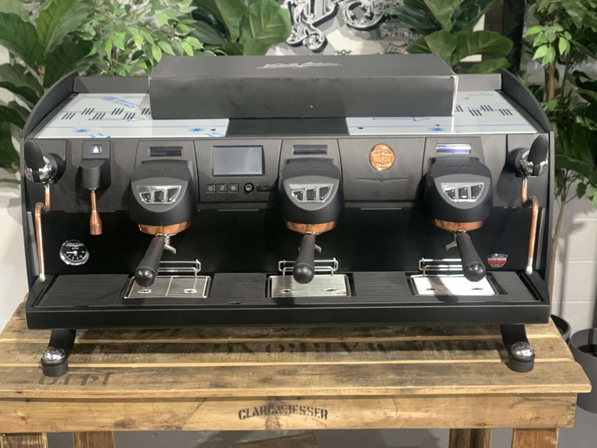 Victoria Arduino Black Eagle Gravimetric Black - 3 Group Commercial Espresso Machine - Copper
