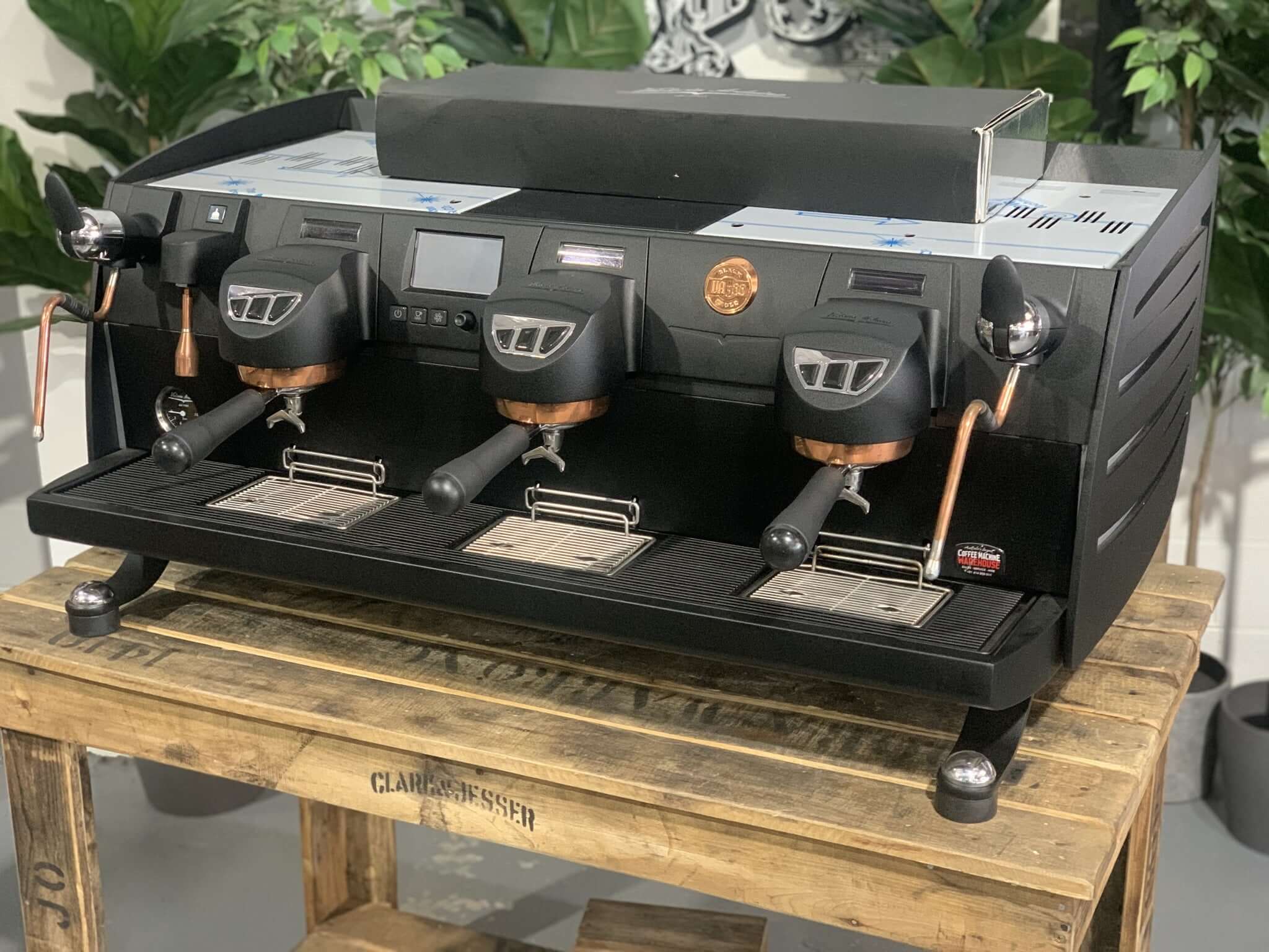 Victoria Arduino Black Eagle Gravimetric Black - 3 Group Commercial Espresso Machine - Copper