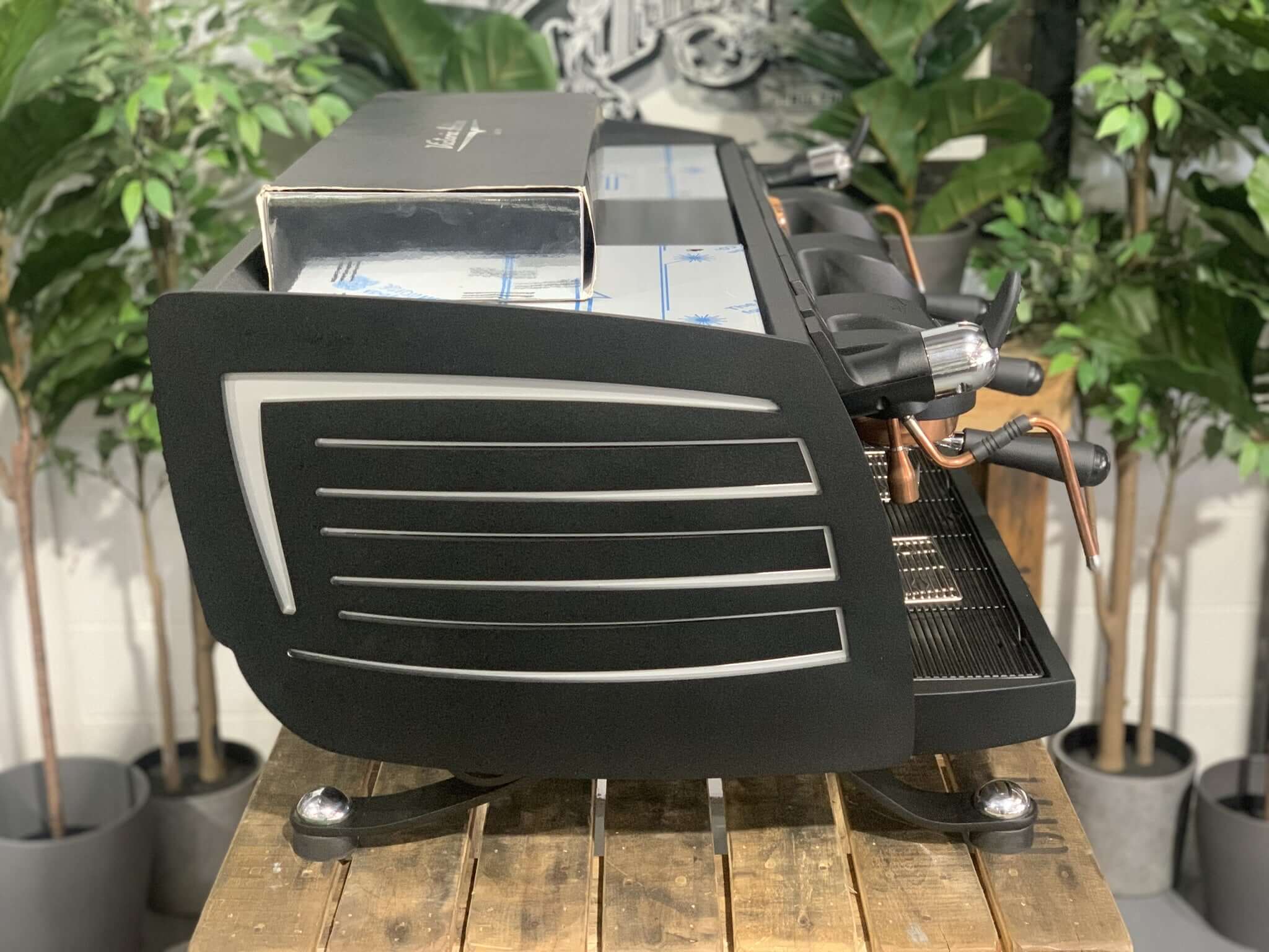 Victoria Arduino Black Eagle Gravimetric Black - 3 Group Commercial Espresso Machine - Copper