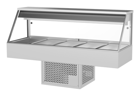 Woodson 5 Module Straight Glass Cold Food Display W.CFS25