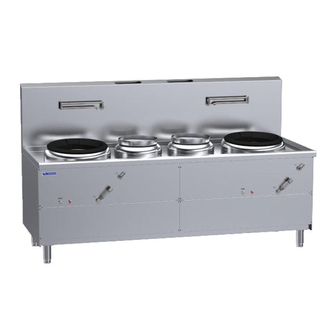 Luus WV-1A2P1A 2 Air-Blast Burners & 2 Centre-Pots Fo San Wok