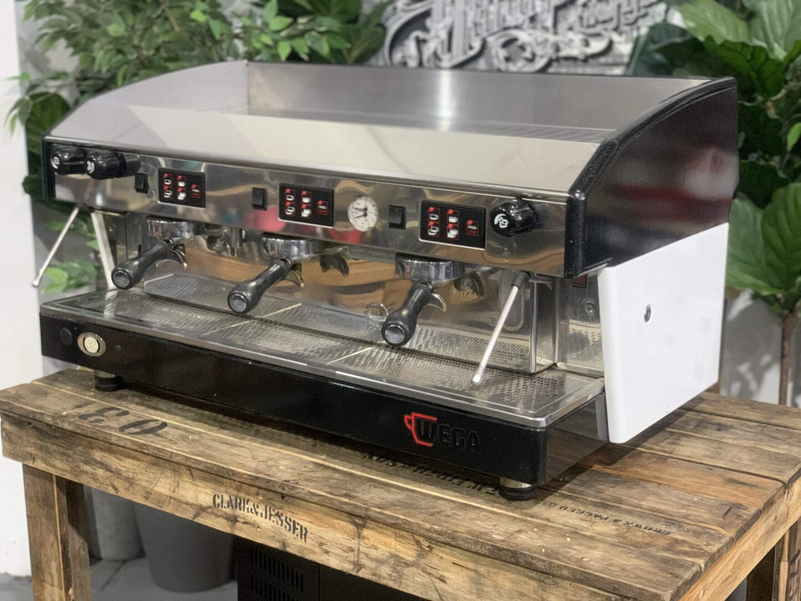 Wega Atlas Black - 3 Group Commercial Espresso Machine - White