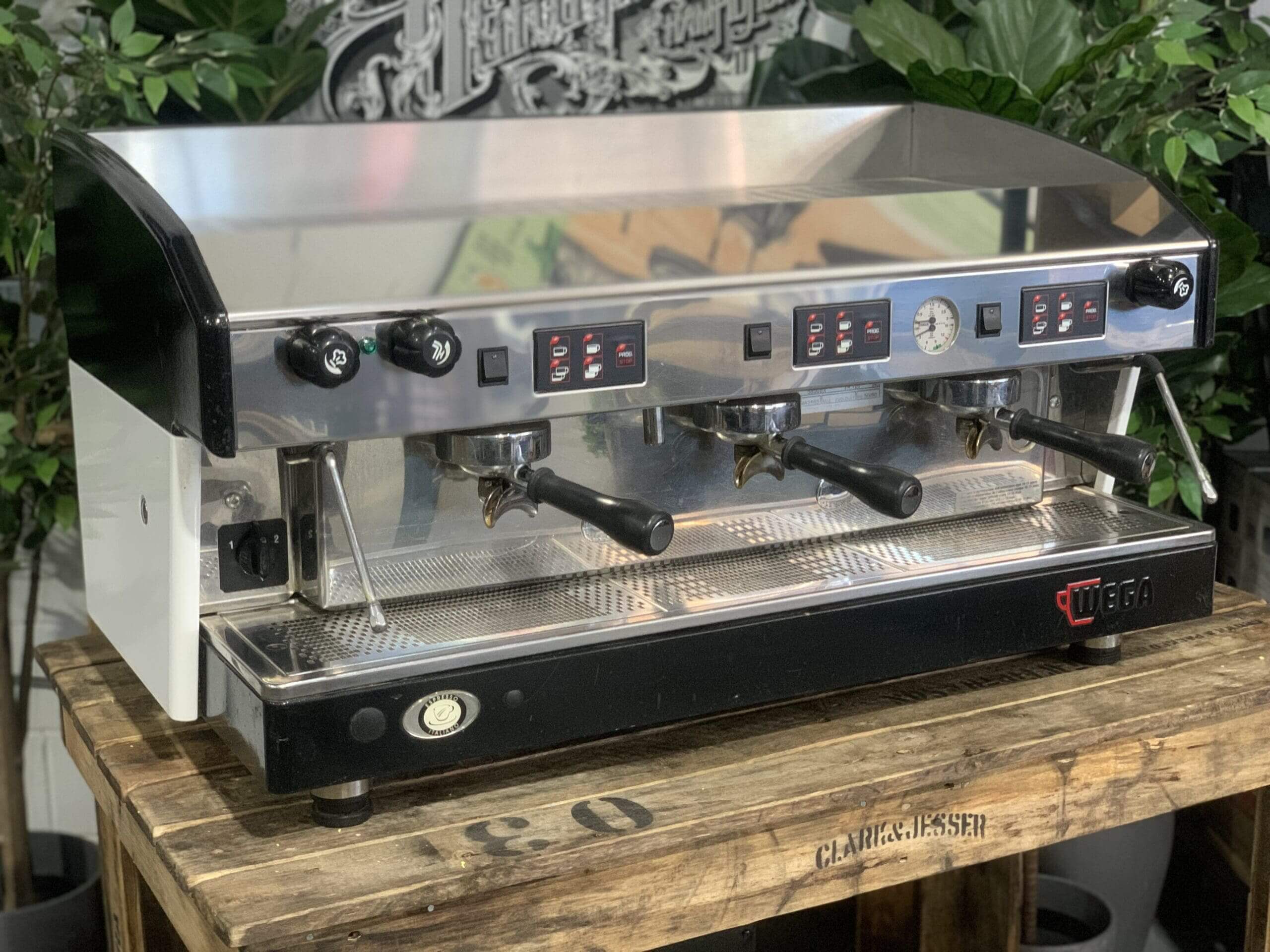 Wega Atlas Black - 3 Group Commercial Espresso Machine - White