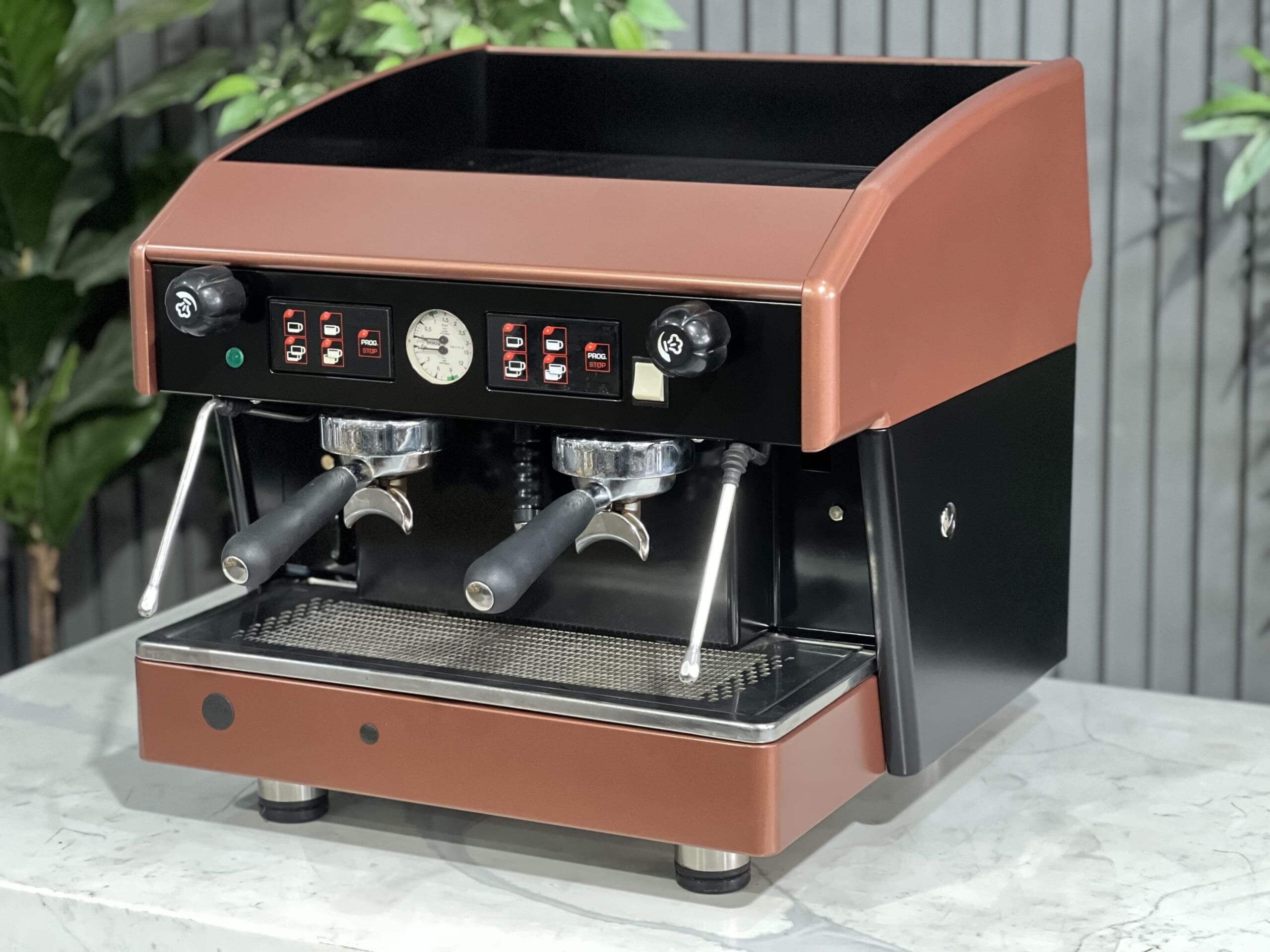 Wega Atlas Compact Black - 2 Group Commercial Espresso Machine - Bronze