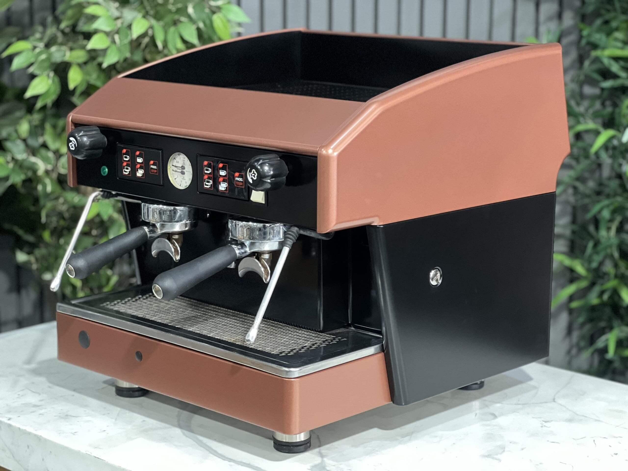 Wega Atlas Compact Black - 2 Group Commercial Espresso Machine - Bronze