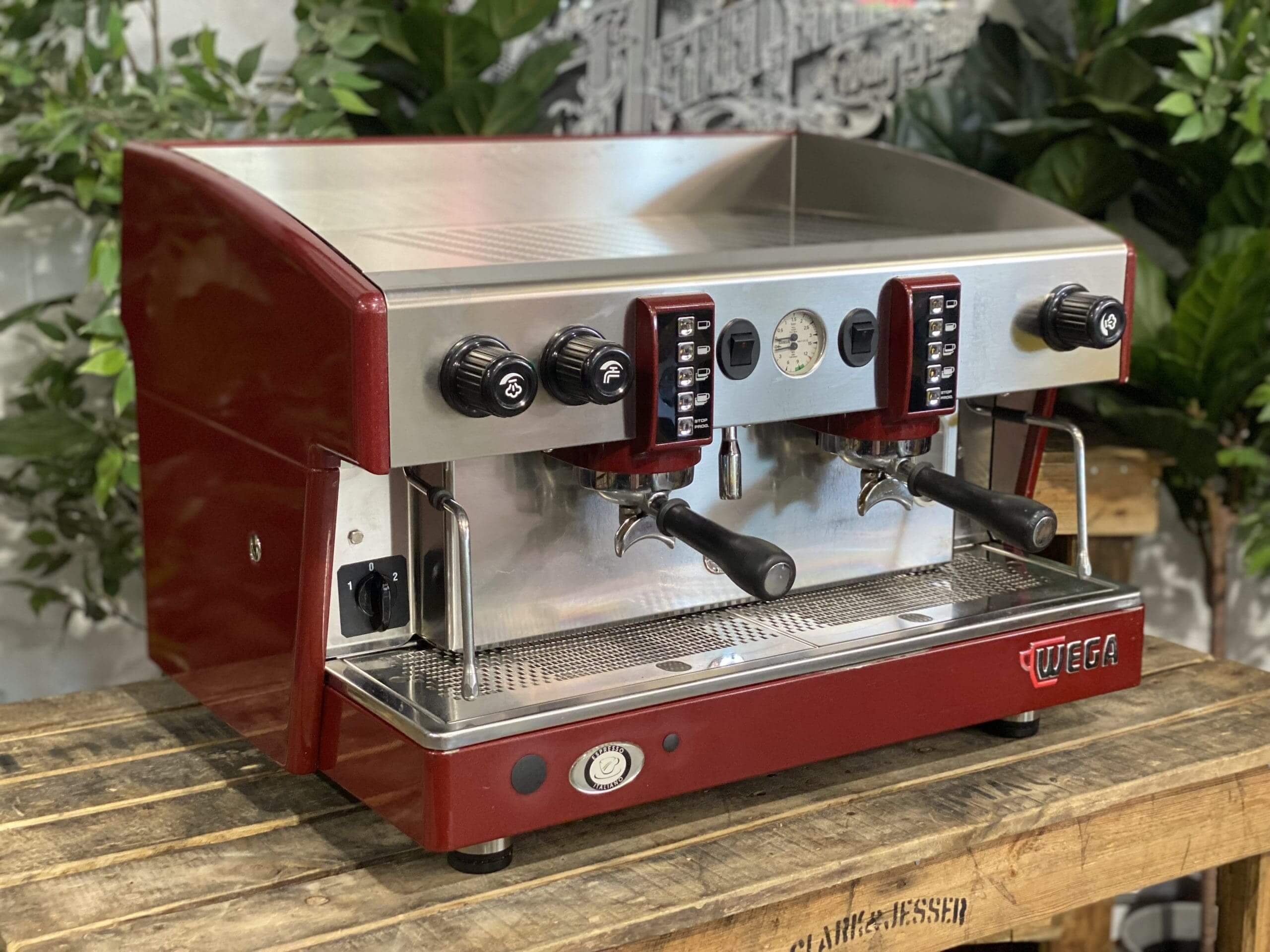 Wega Atlas EVD - 2 Group Commercial Espresso Machine - Red