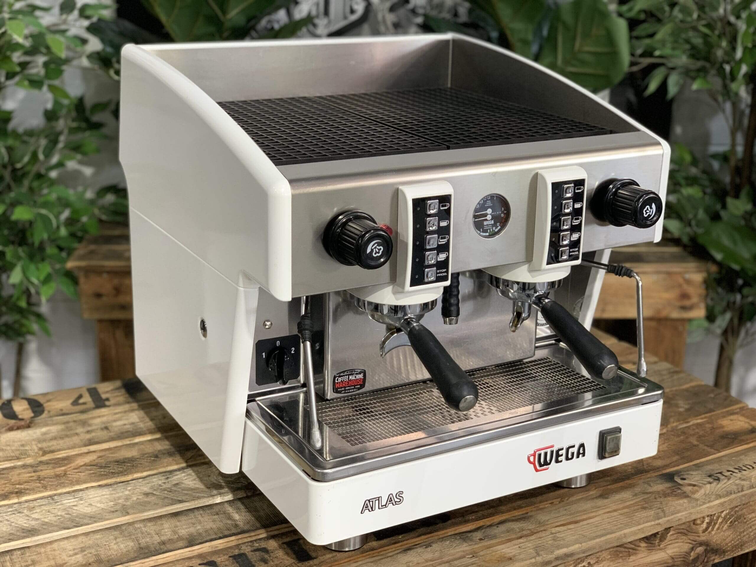 Wega Atlas EVD Compact - 2 Group Commercial Espresso Machine - White