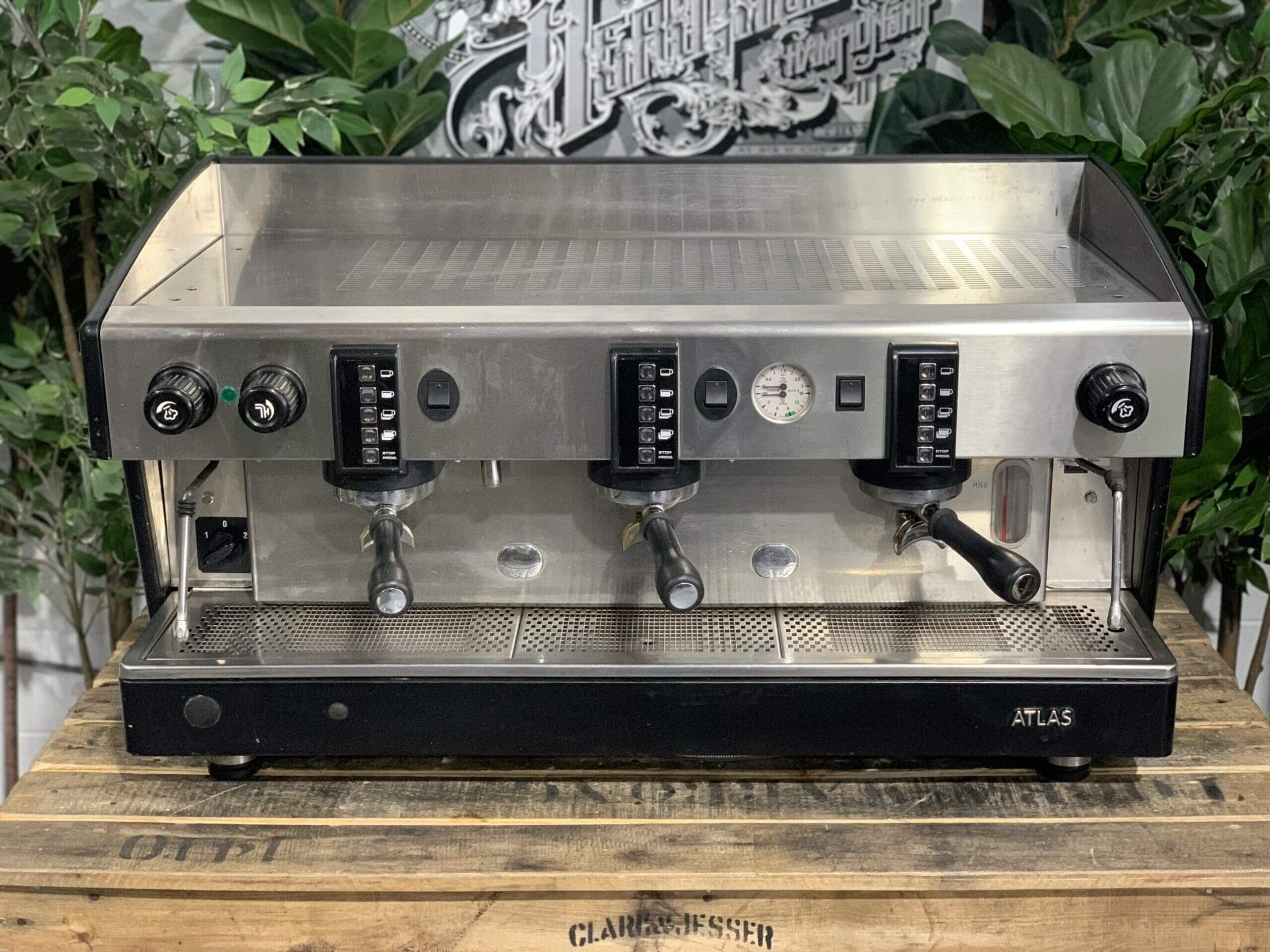 Wega Atlas EVD - 3 Group Commercial Espresso Machine - Black