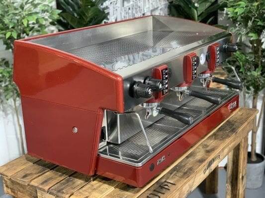 Wega Atlas EVD - 3 Group Commercial Espresso Machine - Red