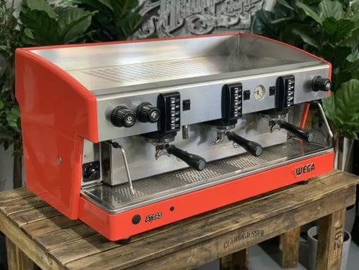 Wega Atlas EVD Bright - 3 Group Commercial Espresso Machine - Red