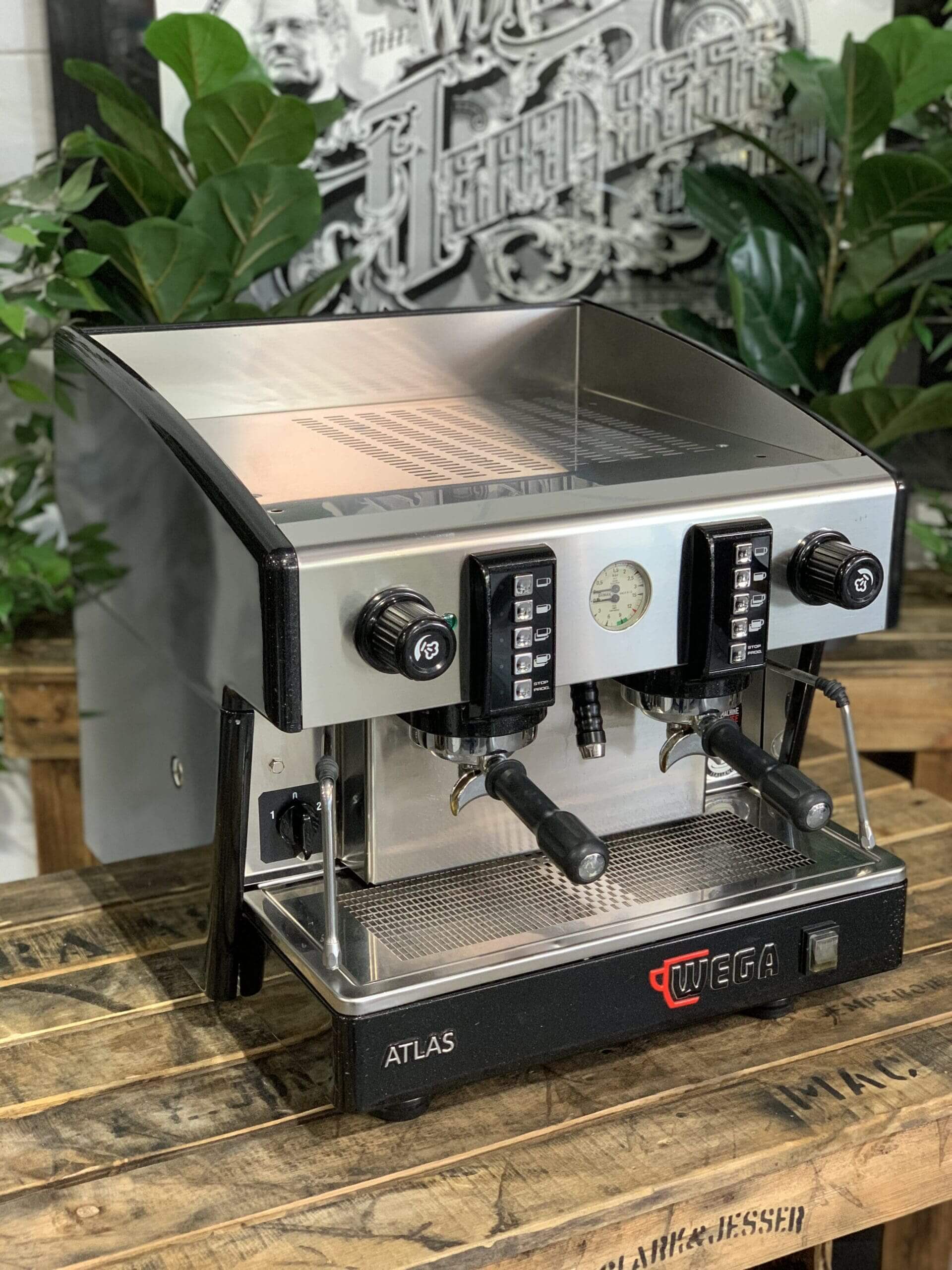 Wega Atlas EVD Compact - 2 Group Commercial Espresso Machine - Black