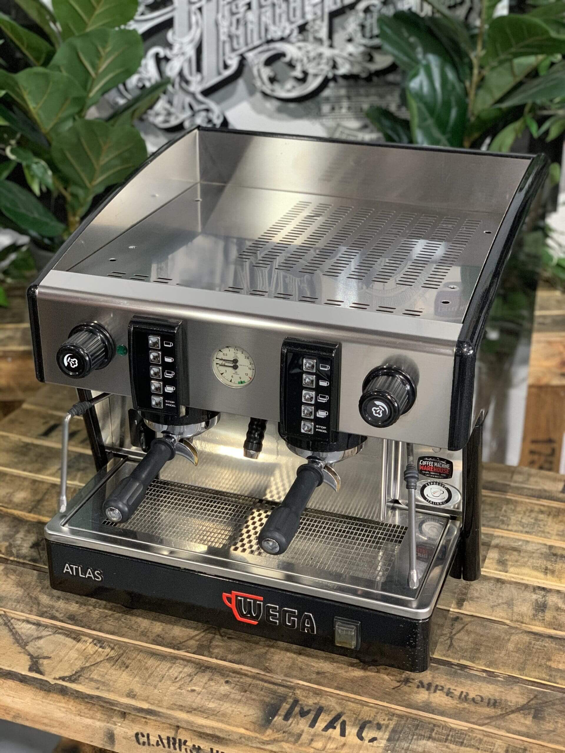 Wega Atlas EVD Compact - 2 Group Commercial Espresso Machine - Black