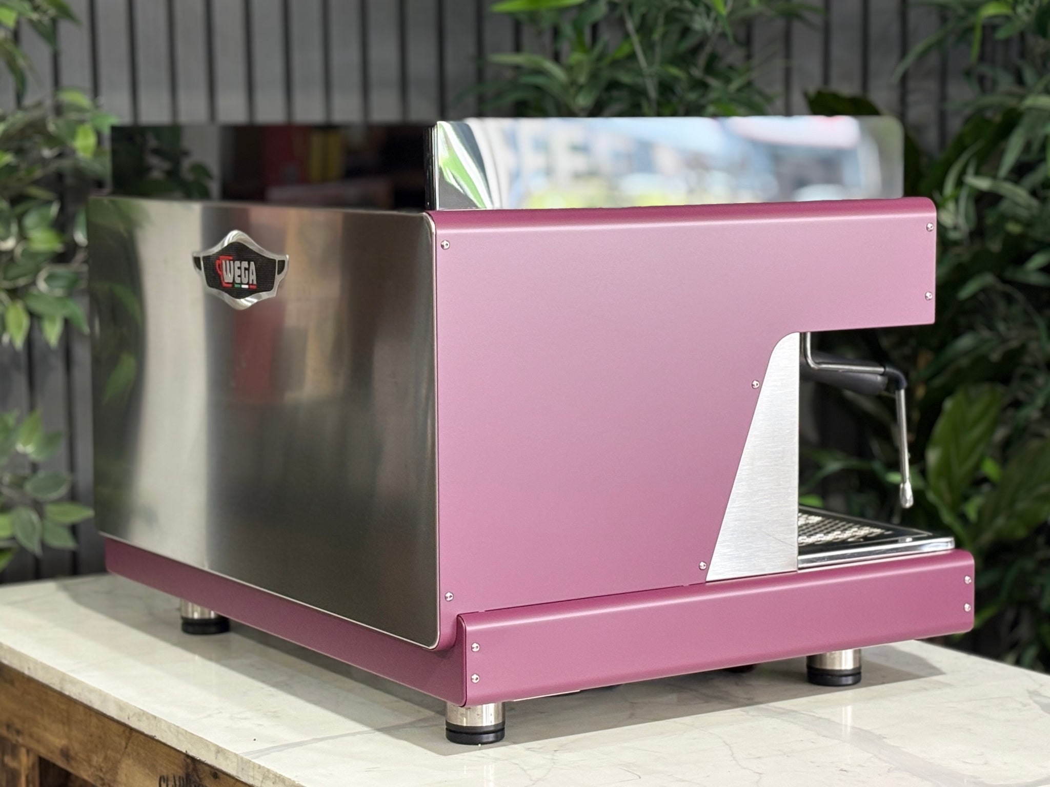 Wega Pegaso EVD Deep - 2 Group Commercial Espresso Machine - Pink