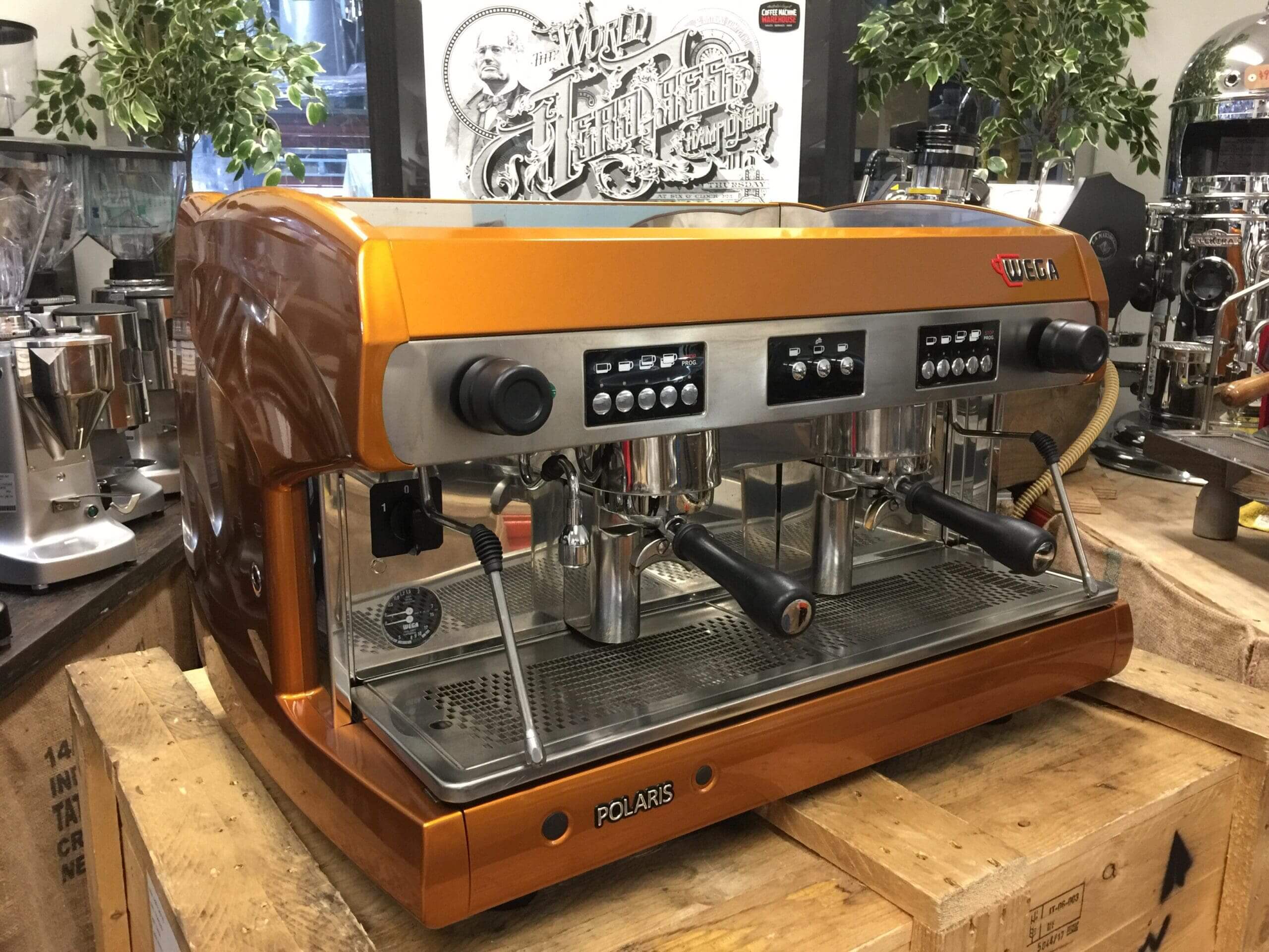 Wega Polaris Low Cup Custom - 2 Group Commercial Espresso Machine - Bronze