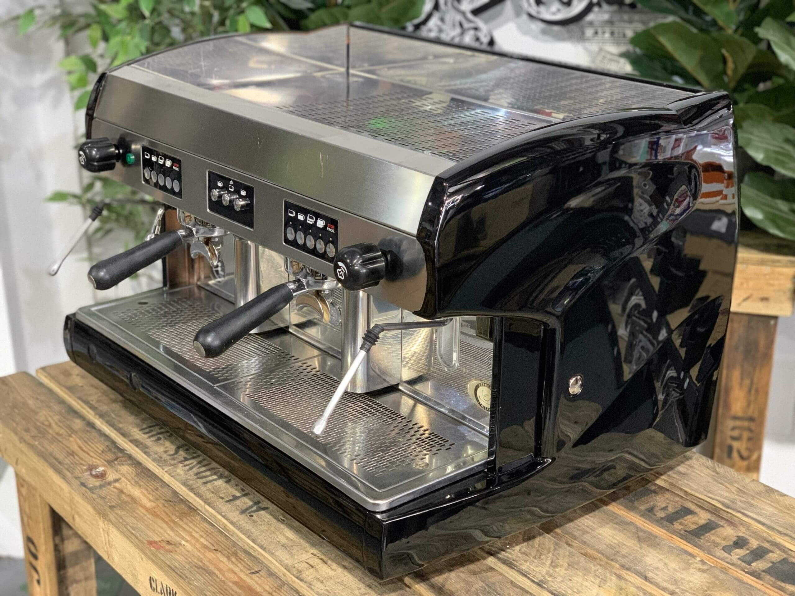 Wega Polaris High Cup Metallic - 2 Group Commercial Espresso Machine - Black